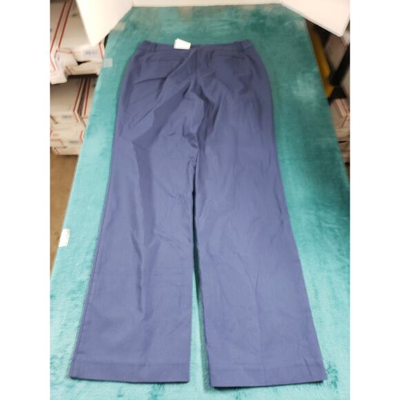 Time and Tru Dress Pants Size 12 Womens Blue Stretch Hook & Eye Straight NWT - Picture 10 of 13